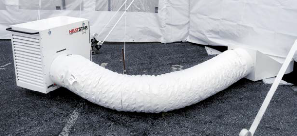 Nomad Box Tent Heater In Use