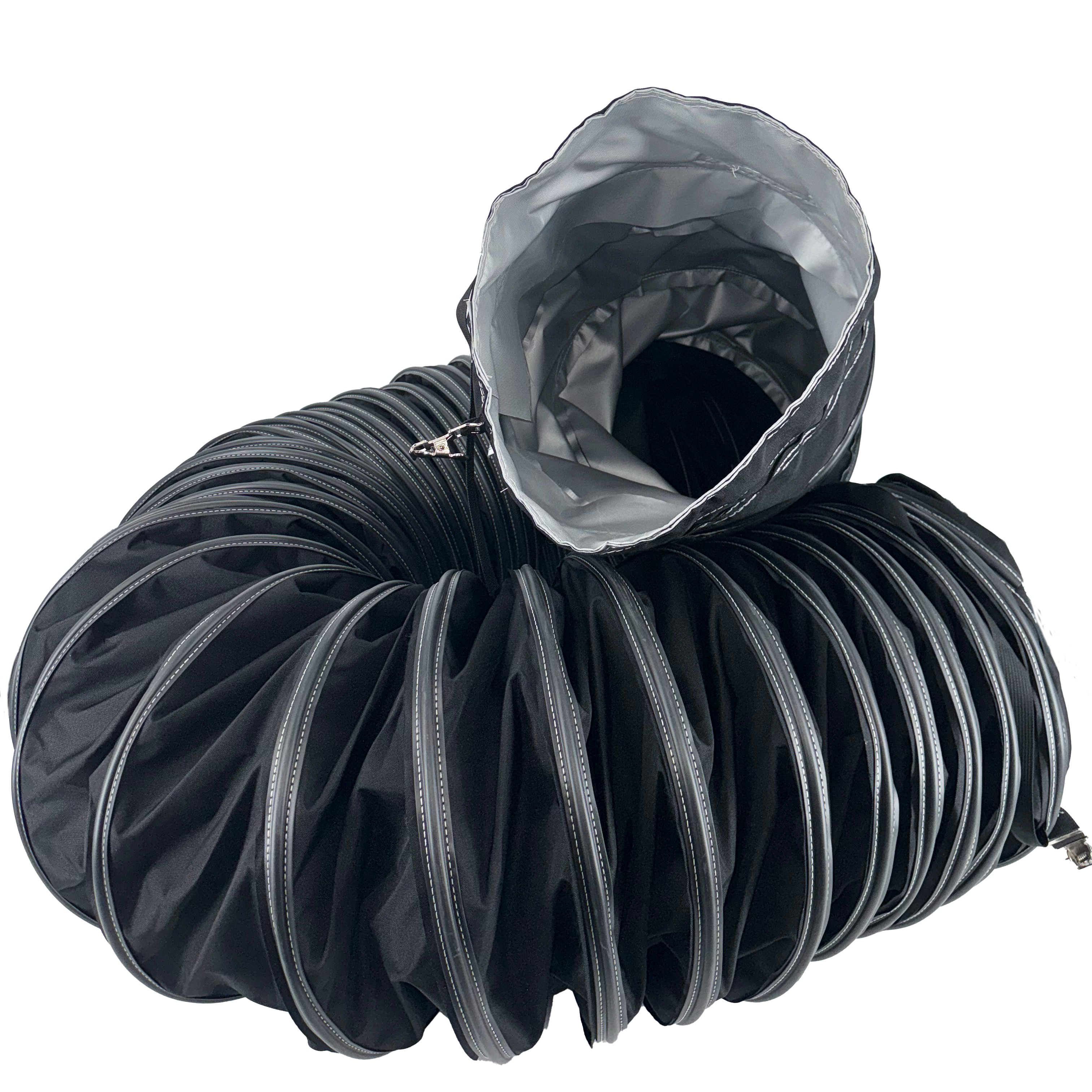 ABC 600D High Temperature Black Duct Hose With Silicone Lining