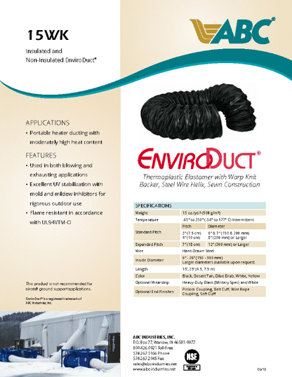 ABC EnviroDuct 15KW Flex Heater Duct Hoses