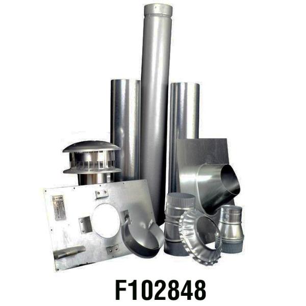 F102848 Enerco 4&quot; Vertical Vent Kit Galvanized Vent Pipe